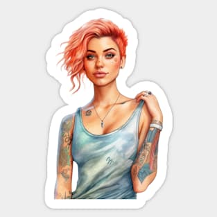 Tattooed In Vest Sticker